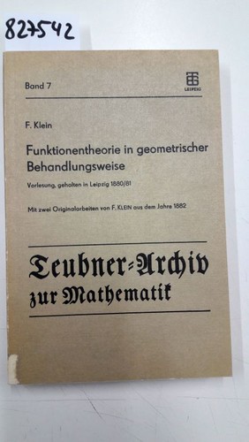 Funktionentheorie - , in