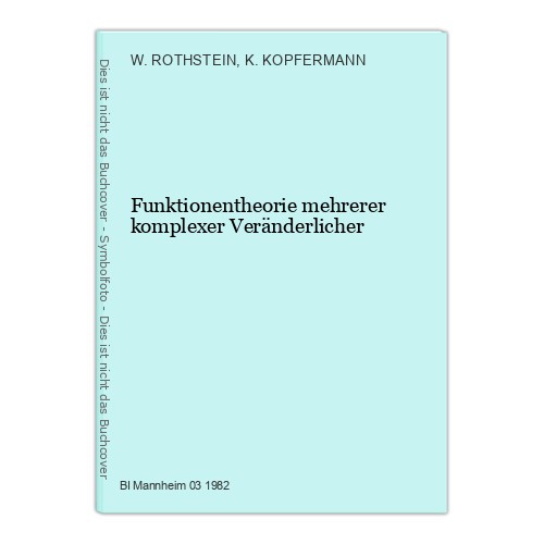 Funktionentheorie mehrerer