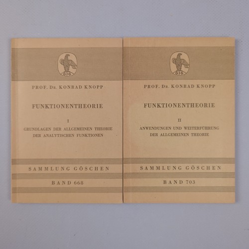 Knopp funktionentheorie - knopp, 2x