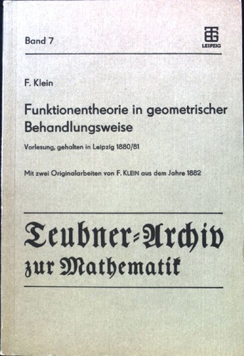 Funktionentheorie - , in