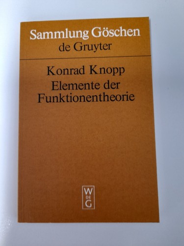 Konrad knopp elemente der - knopp:,
