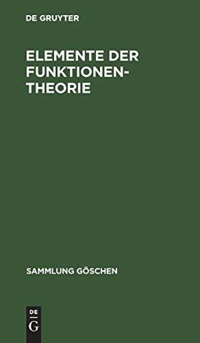 Elemente der funktionentheorie - elemente,