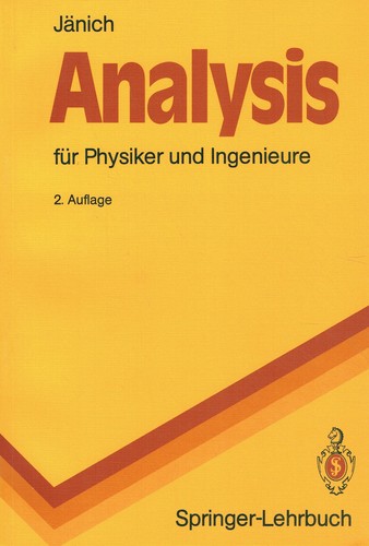 Jänich klaus analysis für - jänich,,